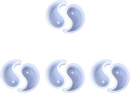 Garneck 8 moldes de silicona para velas para hacer velas, diseño flexible de Tai Chi para decoraciones perfumadas únicas, fáciles de usar y