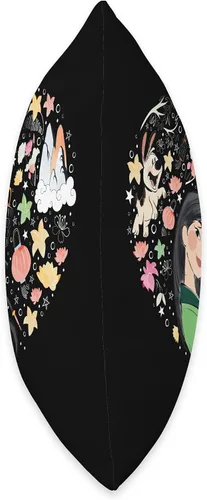 Miniatura 2 de Disney Princesa Mulan Collage - Almohada de corazón, 16 x 16 pulgadas, multicolor