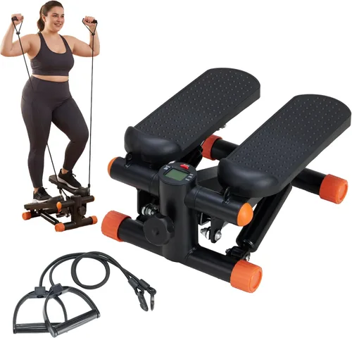 Miniatura 11 de NEWBULIG Mini paso a paso para ejercicio en casa, máquina de escalones para gimnasio en casa, portátil, para entrenamiento de cuerpo completo