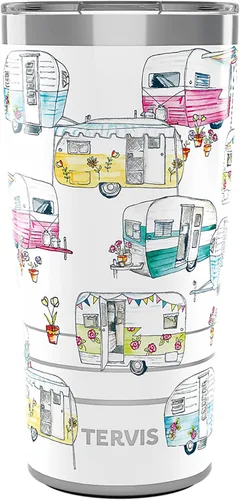 Miniatura 15 de Tervis Vaso aislado de doble pared colorido hecho en Estados Unidos mantiene las bebidas frías y calientes, 16 onzas, clásico