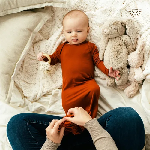 Miniatura 7 de Vestido de bebé extra alto, viscosa súper suave de bambú recién nacido para bebé niña y niño