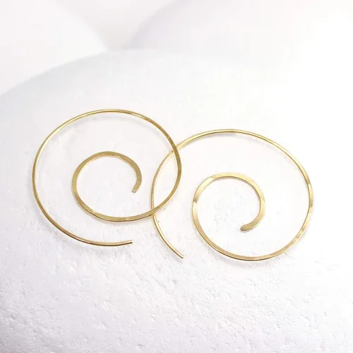 Miniatura 63 de Aretes de aro finos martillados, elegantes plata esterlina geométrica sólida, relleno de oro y relleno de oro rosa; para mujer por Lotus Stone
