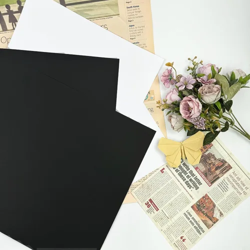 Miniatura 3 de YINUOYOUJIA Cartulina 12 x 12 pulgadas Papel grueso 30 hojas, cartulina negra de 250 g/m²/92 lb