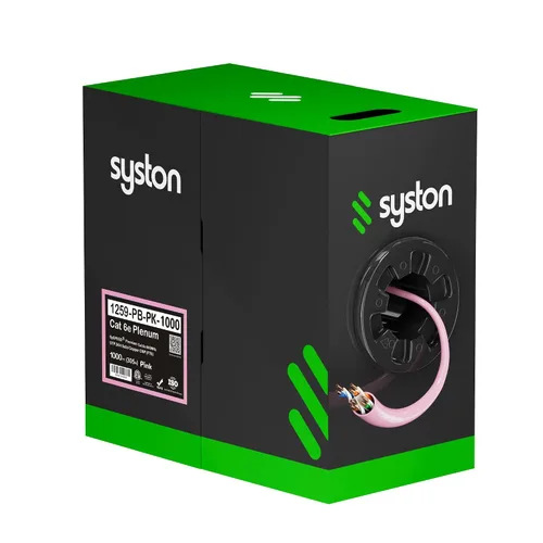Miniatura 48 de Syston Cable Technology Cable de Internet Ethernet Cat6e – 10 pies, 600 MHz 23AWG de alambre de cobre sólido desnudo apto