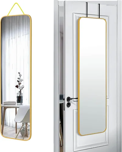 Miniatura 12 de SCWF-GZ - Espejo rectangular de longitud completa de 20x30 pulgadas, para montar en la pared, colgante o apoyado contra la pared, con marco de metal