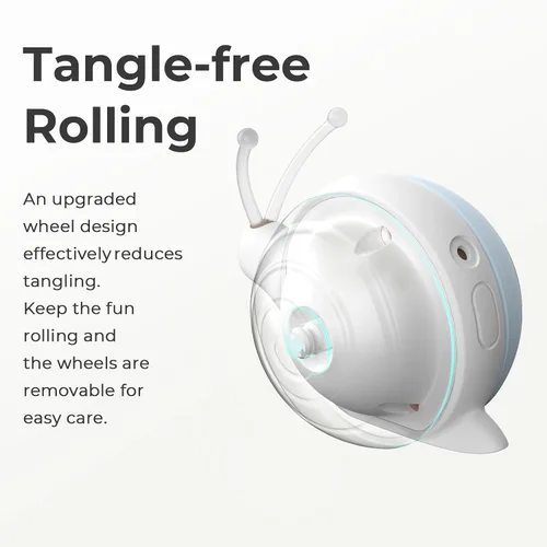 Miniatura 5 de Cheerble Juguete interactivo para gatos de interior, juguete de gatito de caracol malvado, juguetes automáticos para gatos con luces LED, juguetes