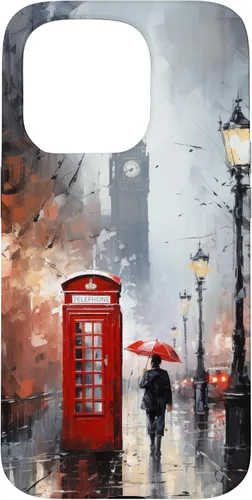 Miniatura 14 de Funda para iPhone 11 Pro Wet London Iconic Red Phone Booth Clocktower Art Cover