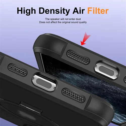 Miniatura 7 de SKYLMW - Funda compatible con iPhone 11 de 6.1 pulgadas, con soporte magnético invisible tipo anillo, funda translúcida de grado militar, compatible