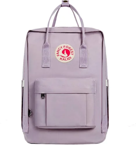 KALIDI Mochila casual para laptop de 15 pulgadas, mochila clásica para campamento, viajes, exteriores, cuadrada, mochila para universidad, Púrpura