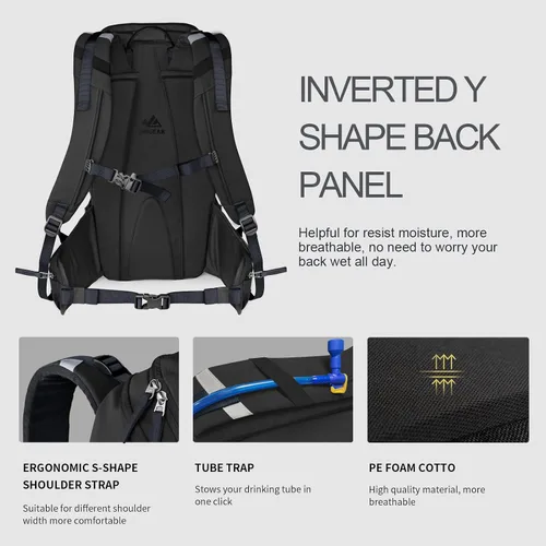 Miniatura 4 de Unigear Mochila de hidratación de esquí, bolsa de viaje de snowboard de 30 l, mochila resistente al agua de poliéster 900D para esquí, senderismo