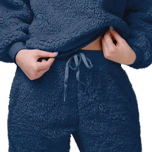 Miniatura 4 de FOCO NCAA - Conjunto de pantalones de camisa Sherpa para mujer