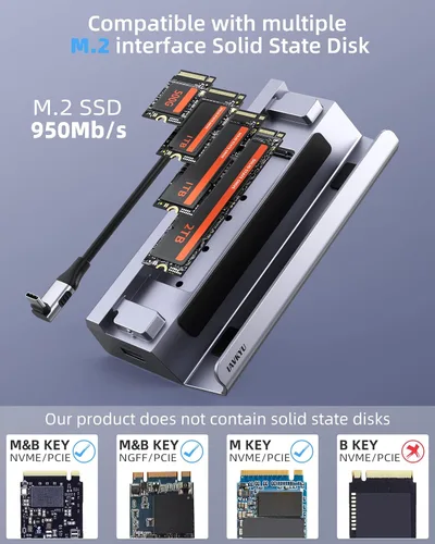 Miniatura 3 de Base de vapor M.2, estación de acoplamiento para Steam Deck OLED/ROG Ally/Legion Go (S)/ROG Xbox Ally, con HDMI (4K @60Hz), Gigabit Ethernet, 3