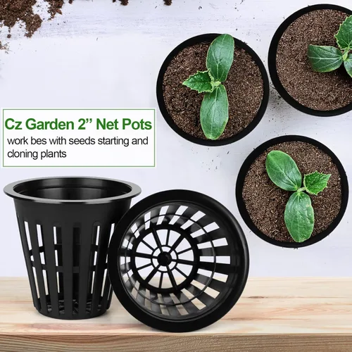 Miniatura 6 de HXSEMAYIG 50 macetas de red de 2 pulgadas, taza hidropónica, tazas de red para cultivo en interiores o exteriores