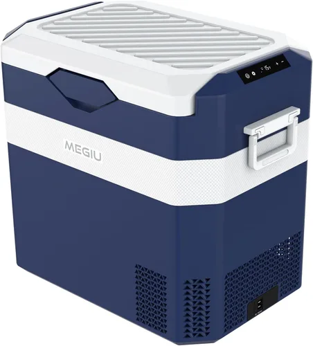 Miniatura 15 de Megiu Refrigerador portátil de 12 V de 12 V de 32 cuartos de galón de 12 voltios congelador compresor enfriador 12V/24V DC 110 ~ 240 V CA para Azul