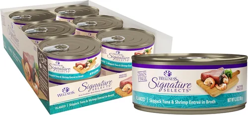Miniatura 33 de Wellness CORE Signature Selects - Alimento húmedo enlatado triturado para gatos adultos, natural, rico en proteínas, sin granos, receta de entrada