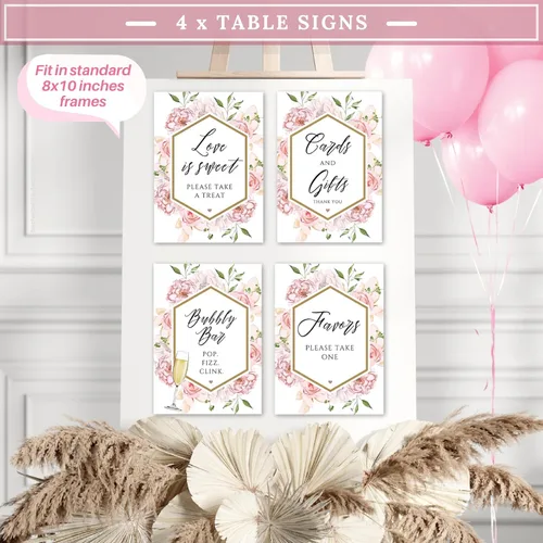 Miniatura 4 de 188 piezas de decoraciones rosas para despedida de soltera - Incluye arco de globos y cajas con letras de la A a la Z y más - Decoraciones