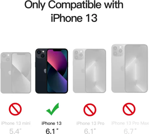 Miniatura 2 de JETech Funda magnética para iPhone 13 de 6.1 pulgadas, compatible con MagSafe, translúcida mate, delgada, a prueba de golpes, color negro