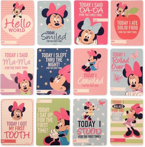 Miniatura 2 de Disney Set de regalo de personajes para niñas pequeñas, tarjetas de hitos de Minnie Mouse