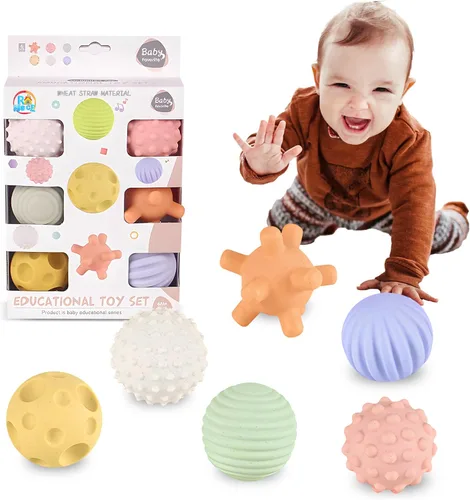 Miniatura 9 de Pelotas sensoriales para bebés, bolas de goma suave para niños de 1 a 3 años, juguetes de baño sensoriales Montessori de 6 a 12 meses, pelota