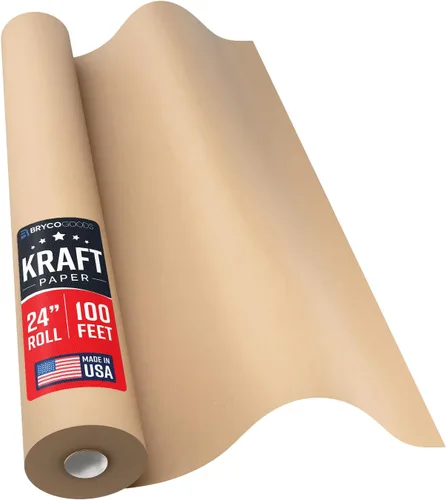 Miniatura 26 de Bryco Goods Papel de regalo blanco de 18 x 1200 pulgadas (100 pies), rollo de papel kraft para pintura, dibujo, pancarta, tablón de anuncios, uso