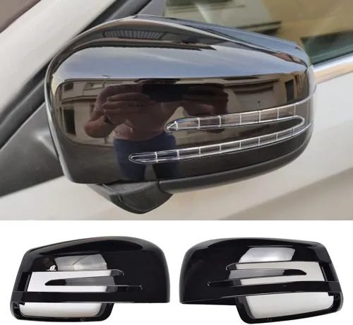 Fundas para Tapa de Espejo Lateral para Mercedes Benz W176 W246 W212 W204 C117 X156 X204 W221 C218 A B C E S CLA GLA GLK Clase Negro Reemplazo