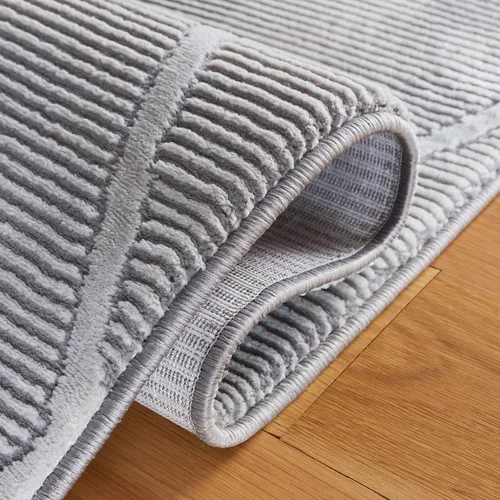 Miniatura 5 de SAFAVIEH Alfombra de área de 8 x 10 pies – Colección Revive – Grande – Gris, patrón de enrejado, no desprende pelusa y fácil limpieza, ideal