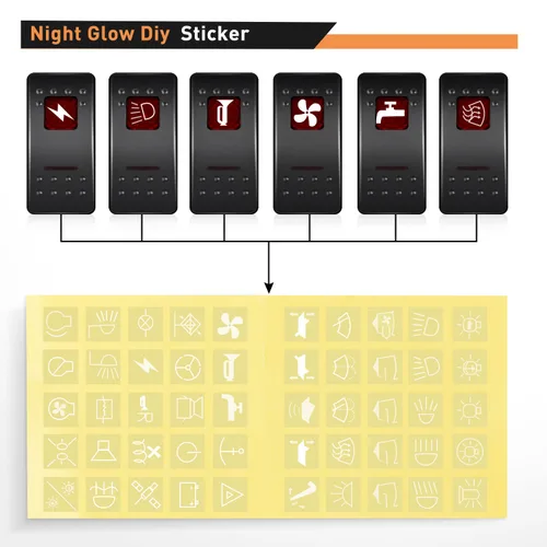 Miniatura 8 de Nilight Panel de interruptor basculante de 2 posiciones, 12V 24V DC, interruptores rojos, aluminio, 5 pines, ON OFF, precableado, impermeable