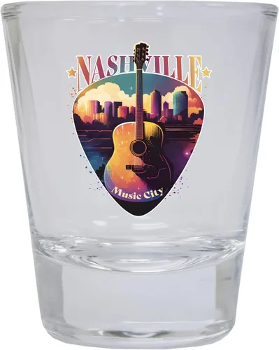 Miniatura 6 de Nashville Tennessee Music City Souvenir - Vaso de chupito redondo de 1.5 onzas (azul)
