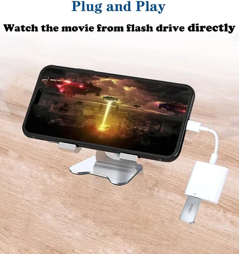 Miniatura 2 de Adaptador USB-C a USB con puerto de carga de 30 W para iPhone 15 Pro Max, MacBook Pro Air 2023, iMac iPad Mini Pro, cámara de soporte OTG
