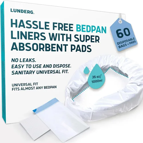 Miniatura 12 de Lunderg Bolsas de cama con almohadillas superabsorbentes perfumadas de limón, paquete económico de 30 unidades, grado médico y ajuste universal
