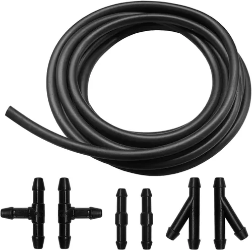 Kit de manguera de lavado de parabrisas de automóvil, manguera de líquido de lavadora de 9.8 ft y 6 conectores de manguera, bombas de agua y kit de