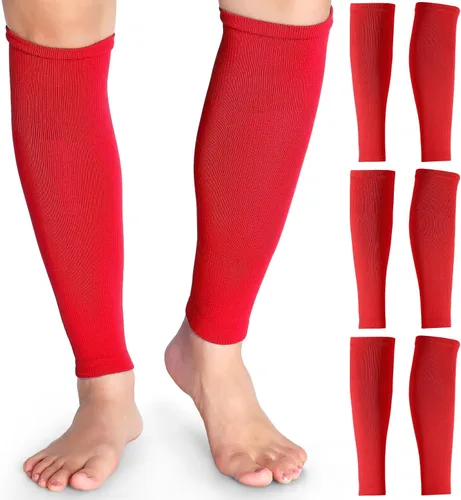 Miniatura 8 de 4 Pairs Leg Sleeves to Accompany Grip Socks Calf Compression for Soccer, Football, Basketball, Match Your Team Kit