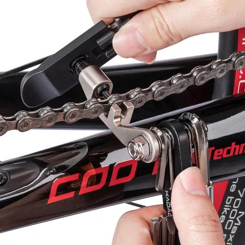 Miniatura 6 de Herramienta multiherramienta para bicicleta - Herramienta de cadena de bicicleta/Torx/Hex/Destornillador - Kit multiherramienta de bicicleta Negro