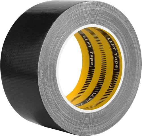 LLPT Cinta adhesiva de grado prémium de 2.36 pulgadas x 108 pies x 11 mil, fácil de rasgar, libre de residuos, fuerte adhesivo, color negro (DT242)