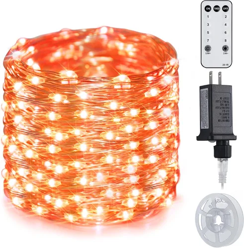 Miniatura 10 de JMEXSUSS VFairy Lights Luces de Navidad Enchufables Naranja Morado
