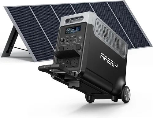 Miniatura 13 de AFERIY Estación de energía portátil de 3840Wh, tomas de corriente alterna de 120V x 5, carga rápida de 2.5H, estación de energía de batería LiFePO4