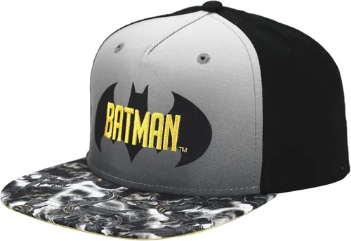 Miniatura 7 de Bioworld Batman Logo Gorra Snapback Negro y Gris para Niños, Negro, L