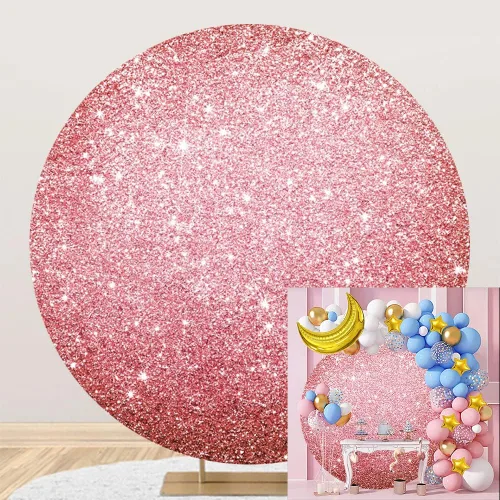 Miniatura 12 de Leyiyi Cubierta de fondo redonda con purpurina azul de 3 x 3 pies, cubierta de fondo circular azul con luz de estrellas para niñas, mujeres