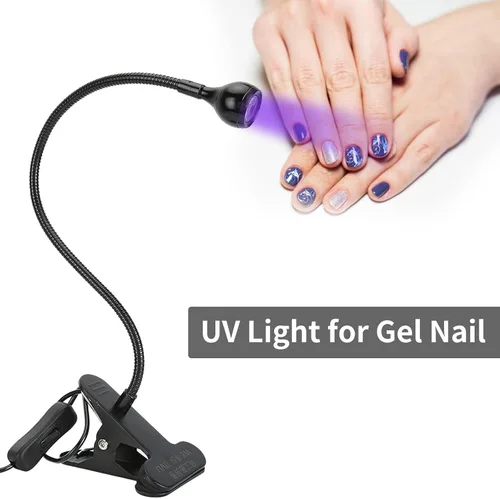 Miniatura 3 de Tiiyee Luz negra LED UV, 3 W, 395 nm, cuello de cisne flexible, luz negra, UV, lámpara de curado ultravioleta, lámpara portátil de cuello de cisne