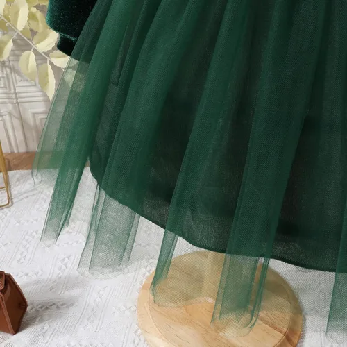 Miniatura 6 de Vestido vintage de terciopelo con volantes para niña pequeña, vestido vintage para niñas, Halloween, Navidad, vestido de otoño