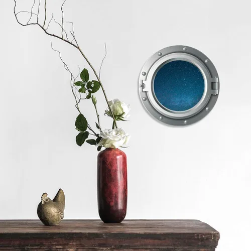 Miniatura 4 de Calcomanías 3D para ventana de avión de universo, calcomanía de pared para dormitorio de bebé, sala de estar, decoración de pared con temática
