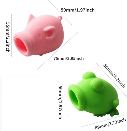 Miniatura 5 de Separador de huevos de silicona de cerdo, separadores de gel de yema de huevo de rana, separador de yema de huevo con succión (rana)