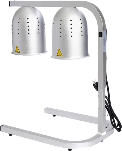 Miniatura 10 de SYBO DL2112 Lámpara de calor para alimentos de grado comercial, calentador de alimentos eléctrico portátil, 2 bombillas de 500W con soporte Negro