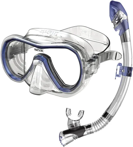 Miniatura 3 de SEAC Giglio - Juego de esnórquel de silicona 100% pura para adultos, buceo, buceo, buceo, con bolsa