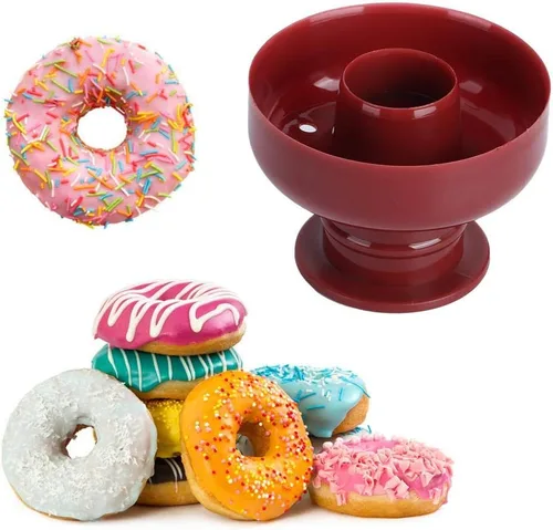 Miniatura 8 de Cortador de donas de operación simple, fabricante de donas no tóxico, reutilizable para familias, escuela para chocolate para pasta de azúcar