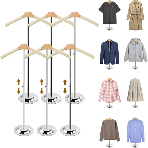 Miniatura 9 de Soporte de exhibición ajustable para camisas, 2 piezas, soporte de exhibición de camisetas de 20-35 pulgadas de altura para vendedores, camisa
