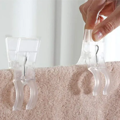 Miniatura 7 de WARMBUY Clips para toallas de plástico transparente, paquete de 8