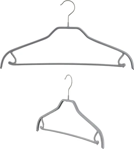 Miniatura 10 de MAWA by Reston Lloyd Silhouette Series - Percha antideslizante para ahorrar espacio con barra y gancho para pantalones y faldas, estilo 41/FRS, Negro