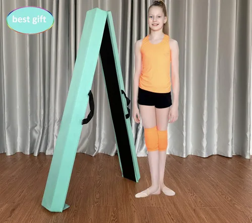 Miniatura 7 de MARFULA Viga de Gimnasia Plegable de 6 PIES / 8 PIES / 9 PIES Viga de Equilibrio de Espuma para Suelo - Extra Firme - Cubierta de Gamuza - Parte