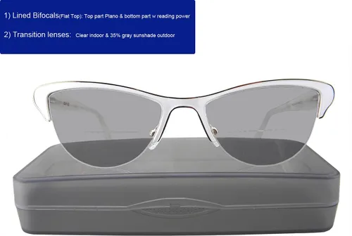 Miniatura 2 de Circleperson Gafas de lectura con diseño de ojo de gato para mujer, bisagras de resorte, media montura